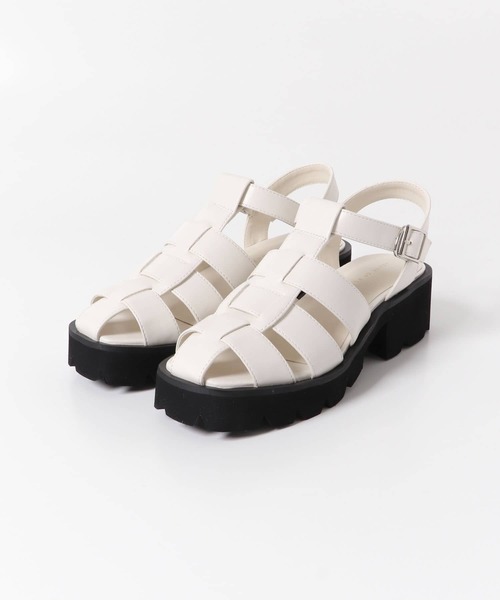 SENSE OF PLACE by URBAN RESEARCH（センスオブプレイスバイアーバンリサーチ）の「ボリュームソールグルカサンダル（サンダル・レディース・ホワイト/ブラック・LARGE/MEDIUM/SMALL）」の4枚目の写真