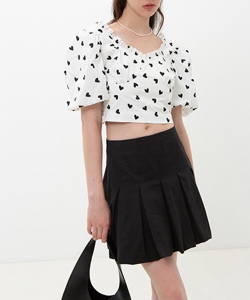 Fano Studios(ファノ ストゥディオズ)の「【Fano Studios】Heart pattern puff sleeve shirt FX22S108(シャツ/ブラウス・レディース・ホワイト・M/L/S)」の5枚目の写真