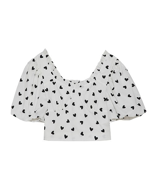 Fano Studios(ファノ ストゥディオズ)の「【Fano Studios】Heart pattern puff sleeve shirt FX22S108(シャツ/ブラウス・レディース・ホワイト・M/L/S)」の9枚目の写真