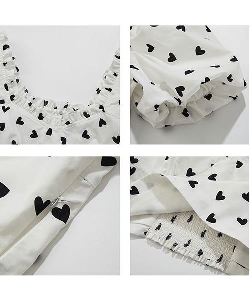 Fano Studios(ファノ ストゥディオズ)の「【Fano Studios】Heart pattern puff sleeve shirt FX22S108(シャツ/ブラウス・レディース・ホワイト・M/L/S)」の11枚目の写真