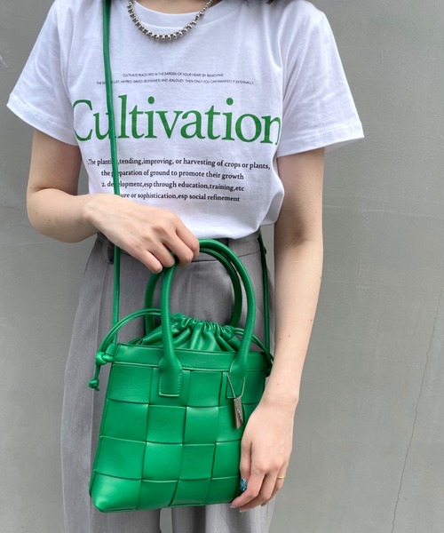 loti（ロティ）の「WEB限定 loti メッシュ巾着ショルダーBAG（ショルダーバッグ・レディース・オフホワイト/ブラック/グリーン・FREE）」の7枚目の写真