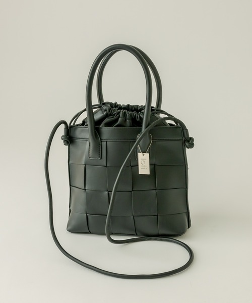loti（ロティ）の「WEB限定 loti メッシュ巾着ショルダーBAG（ショルダーバッグ・レディース・オフホワイト/ブラック/グリーン・FREE）」の10枚目の写真