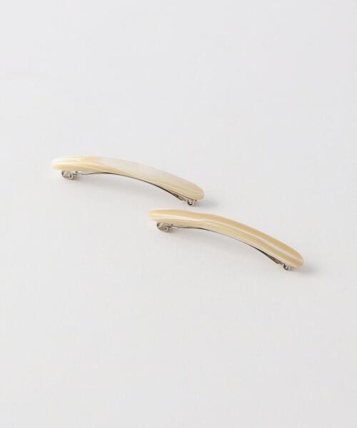 Steven Alan(スティーブンアラン)の「<WINDEN>PETITE LINE BARRETTE SET/バレッタ(バレッタ/ヘアクリップ・レディース・オフホワイト/ダークブラウン/グレー・FREE)」の2枚目の写真
