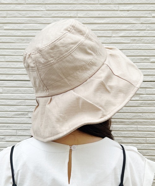 CLEA(クレア)の「【stonedoorコラボ】UVカット ワイヤー入り つば広ハット(ハット・レディース・ブラック/ベージュ/アイボリー・FREE)」の14枚目の写真