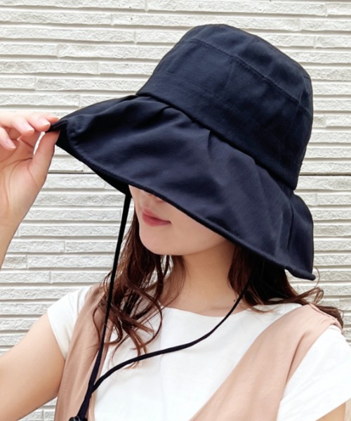 CLEA(クレア)の「【stonedoorコラボ】UVカット ワイヤー入り つば広ハット(ハット・レディース・ブラック/ベージュ/アイボリー・FREE)」の16枚目の写真