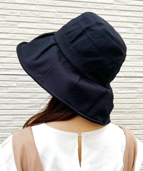 CLEA(クレア)の「【stonedoorコラボ】UVカット ワイヤー入り つば広ハット(ハット・レディース・ブラック/ベージュ/アイボリー・FREE)」の17枚目の写真