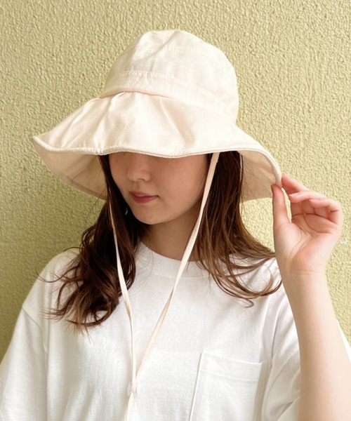 CLEA(クレア)の「【stonedoorコラボ】UVカット ワイヤー入り つば広ハット(ハット・レディース・ブラック/ベージュ/アイボリー・FREE)」の21枚目の写真