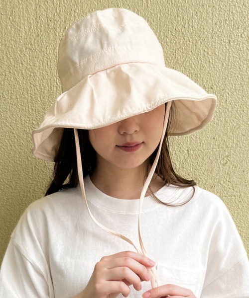 CLEA(クレア)の「【stonedoorコラボ】UVカット ワイヤー入り つば広ハット(ハット・レディース・ブラック/ベージュ/アイボリー・FREE)」の22枚目の写真