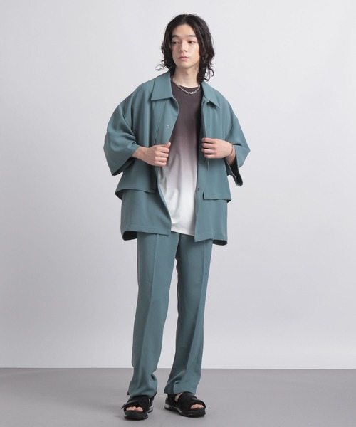 HARE(ハレ)の「ストレートスリムトラウザー(HARE)(スラックス・メンズ・ブラック/グリーン系その他・SMALL/MEDIUM)」の5枚目の写真