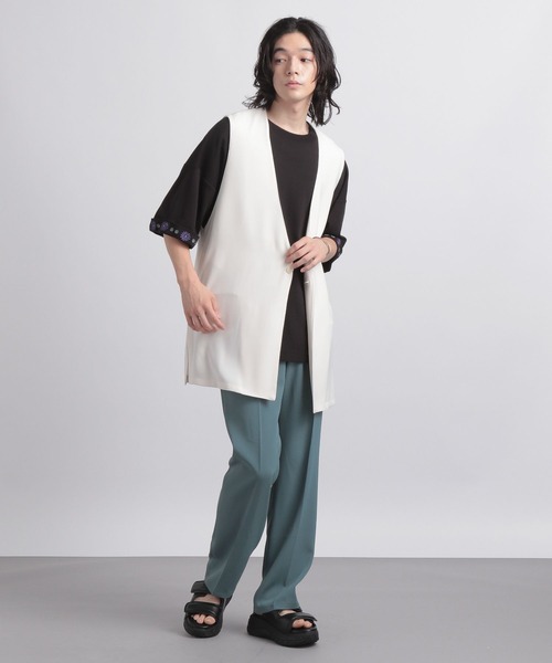 HARE(ハレ)の「ストレートスリムトラウザー(HARE)(スラックス・メンズ・ブラック/グリーン系その他・SMALL/MEDIUM)」の6枚目の写真