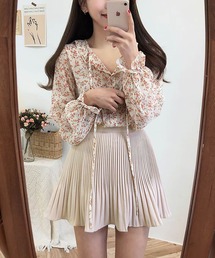 LOPASS（ロパス）の「シフォンハイウエストプリーツAラインスカートミニスカート（スカート）」