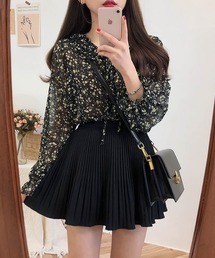 LOPASS（ロパス）の「シフォンハイウエストプリーツAラインスカートミニスカート（スカート）」