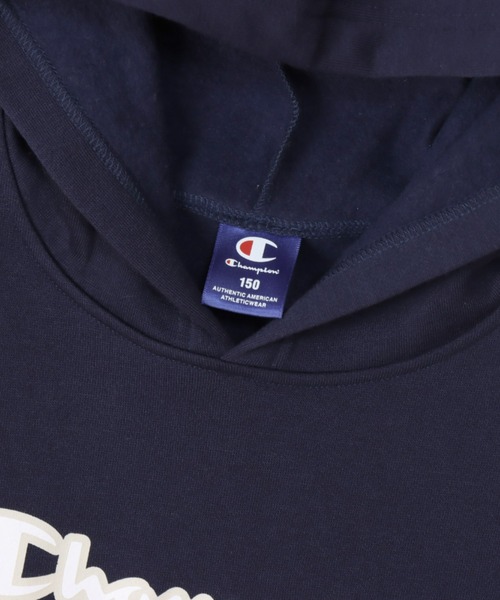 Champion（チャンピオン）の「Champion/チャンピオン　キッズ フード付きスウェットワンピース（ワンピース・キッズ・ベージュ/ネイビー/サックスブルー・130cm/140cm/150cm/160cm）」の11枚目の写真