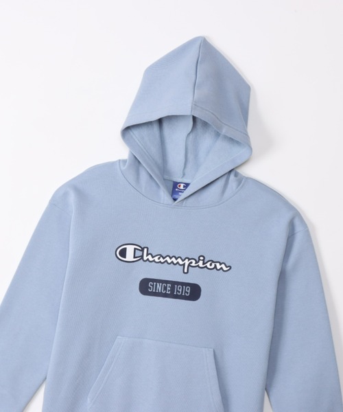 Champion（チャンピオン）の「Champion/チャンピオン　キッズ フード付きスウェットワンピース（ワンピース・キッズ・ベージュ/ネイビー/サックスブルー・130cm/140cm/150cm/160cm）」の13枚目の写真