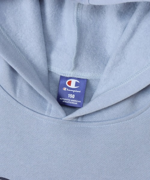 Champion（チャンピオン）の「Champion/チャンピオン　キッズ フード付きスウェットワンピース（ワンピース・キッズ・ベージュ/ネイビー/サックスブルー・130cm/140cm/150cm/160cm）」の15枚目の写真