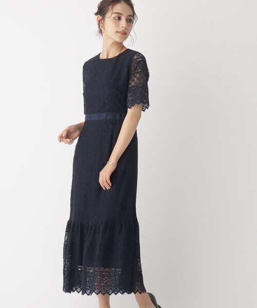 セール レースティアードワンピース Web限定サイズ Web限定サイズ ワンピース ドレス Opaque Clip オペークドットクリップ の ワンピース レースティアードワンピース ワンピース Opaque Clip オペークドットクリップ のファッション