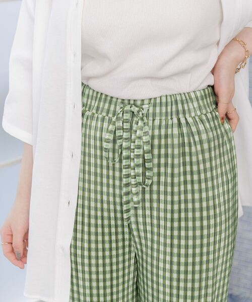ems excite(エムズエキサイト)の「ギンガムラフPT(その他パンツ・レディース・ブラック系その他2/グリーン系その他2/ブルー系その他2・FREE)」の5枚目の写真
