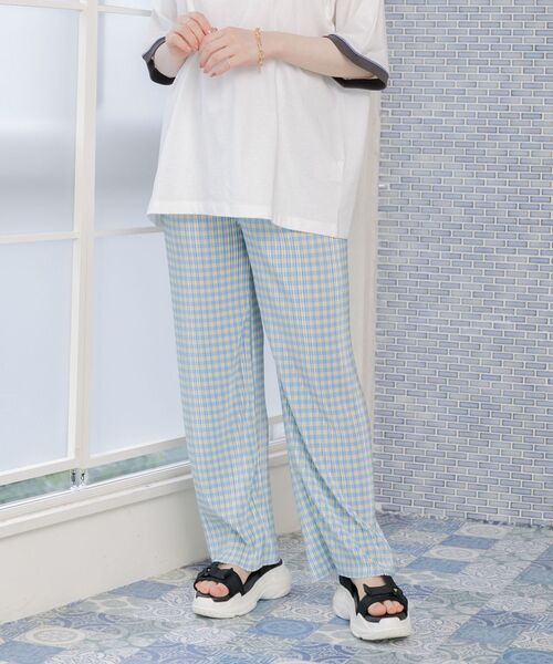 ems excite(エムズエキサイト)の「ギンガムラフPT(その他パンツ・レディース・ブラック系その他2/グリーン系その他2/ブルー系その他2・FREE)」の9枚目の写真