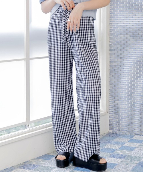 ems excite(エムズエキサイト)の「ギンガムラフPT(その他パンツ・レディース・ブラック系その他2/グリーン系その他2/ブルー系その他2・FREE)」の2枚目の写真