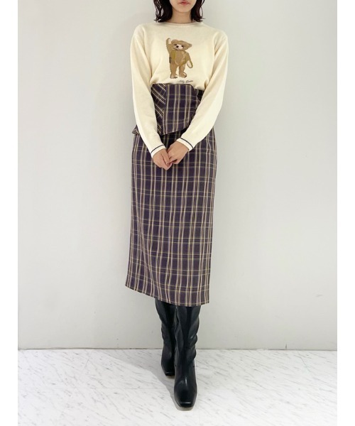 LILY BROWN（リリーブラウン）の「ストレッチロングブーツ（ブーツ・レディース・ブラック/ベージュ・SMALL/MEDIUM/LARGE）」の6枚目の写真