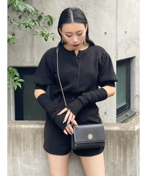 EVRIS（エヴリス）の「アームウォーマーニットトップス（ニット/セーター・レディース・ブラック/ブラウン/カーキ・FREE）」の12枚目の写真