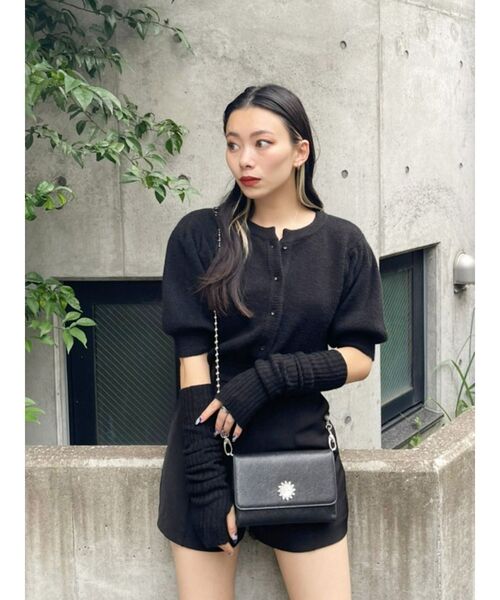 EVRIS（エヴリス）の「アームウォーマーニットトップス（ニット/セーター・レディース・ブラック/ブラウン/カーキ・FREE）」の7枚目の写真