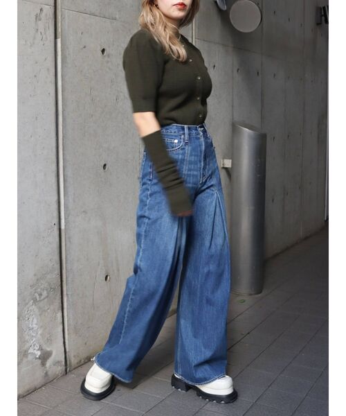 EVRIS（エヴリス）の「アームウォーマーニットトップス（ニット/セーター・レディース・ブラック/ブラウン/カーキ・FREE）」の18枚目の写真