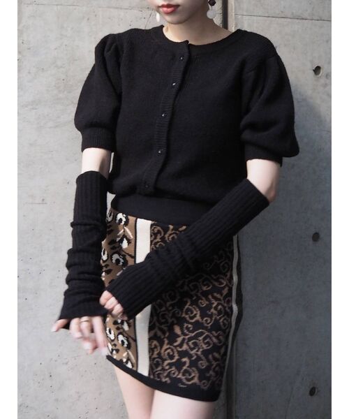 EVRIS（エヴリス）の「アームウォーマーニットトップス（ニット/セーター・レディース・ブラック/ブラウン/カーキ・FREE）」の19枚目の写真