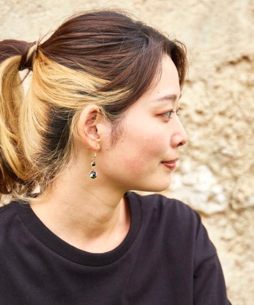 チャイハネ(チャイハネ)の「【チャイハネ】七宝ピアス(ピアス(両耳用)・レディース・ホワイト/ブラック/ネイビー/レッド/イエロー/ブルー/グリーン/ライトグリーン・FREE)」の11枚目の写真