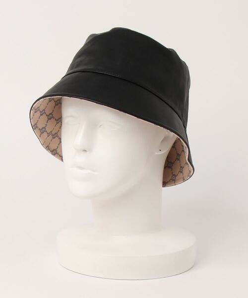 AZUL by moussy（アズールバイマウジー）の「REVERSIBLE BUCKET HAT/リバーシブルバケッドハット（キャップ・レディース・ライトベージュ/ブラック/ブラウン・FREE）」の6枚目の写真