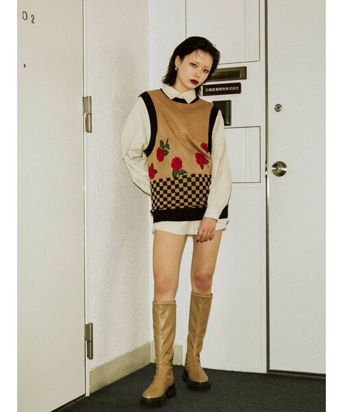 jouetie(ジュエティ)の「ノースリーブニット(ニット/セーター・レディース・ベージュ・MEDIUM)」の9枚目の写真