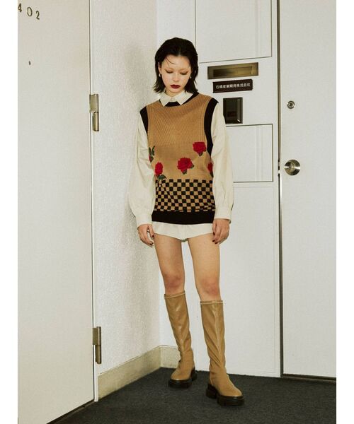 jouetie(ジュエティ)の「ノースリーブニット(ニット/セーター・レディース・ベージュ・MEDIUM)」の3枚目の写真