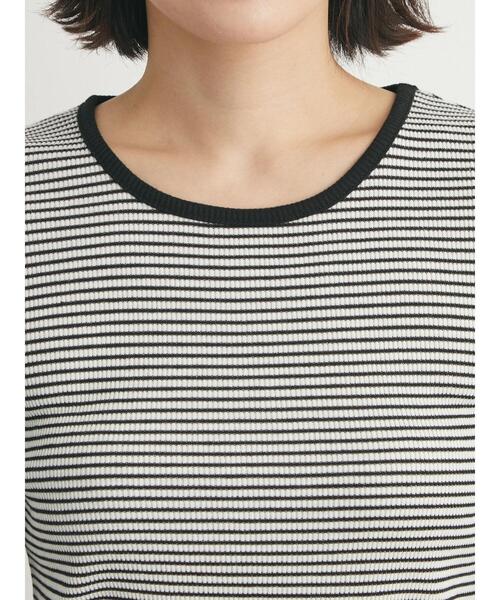 Green　Parks（グリーンパークス）の「パワーショルダーリブプルオーバー（Tシャツ/カットソー・レディース・ベージュ/ブラック/オフホワイト/その他7・FREE）」の9枚目の写真