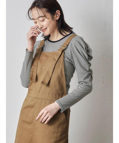 Green　Parks（グリーンパークス）の「パワーショルダーリブプルオーバー（Tシャツ/カットソー・レディース・ベージュ/ブラック/オフホワイト/その他7・FREE）」の13枚目の写真