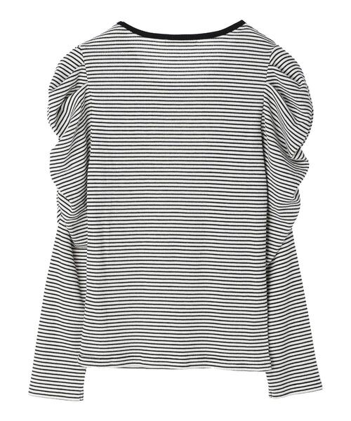 Green　Parks（グリーンパークス）の「パワーショルダーリブプルオーバー（Tシャツ/カットソー・レディース・ベージュ/ブラック/オフホワイト/その他7・FREE）」の15枚目の写真