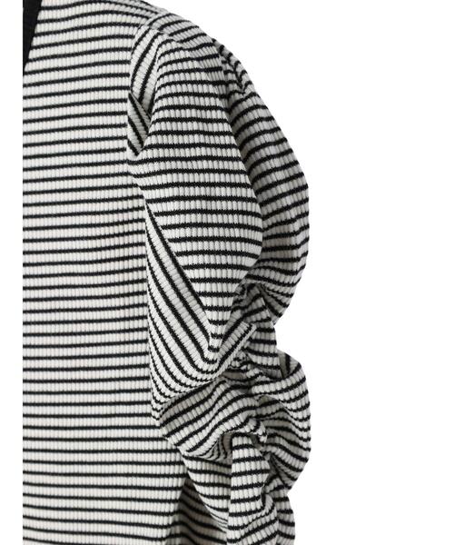 Green　Parks（グリーンパークス）の「パワーショルダーリブプルオーバー（Tシャツ/カットソー・レディース・ベージュ/ブラック/オフホワイト/その他7・FREE）」の20枚目の写真