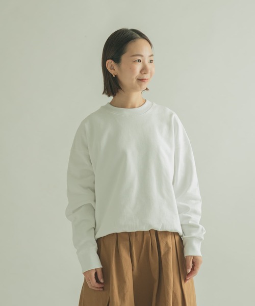 FORK&SPOON（フォークアンドスプーン）の「FORK&SPOON　OE裏毛クルーネックスウェット（スウェット・レディース・ホワイト/パープル/ネイビー・1）」の2枚目の写真