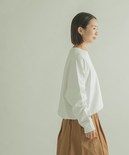 FORK&SPOON（フォークアンドスプーン）の「FORK&SPOON　OE裏毛クルーネックスウェット（スウェット・レディース・ホワイト/パープル/ネイビー・1）」の5枚目の写真