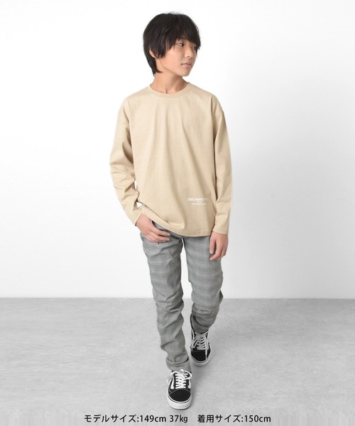 GLAZOS(グラソス)の「前後ロゴプリントTシャツ(Tシャツ/カットソー・キッズ・ブラック/グレー/ベージュ・140cm/160cm/150cm/170cm)」の11枚目の写真