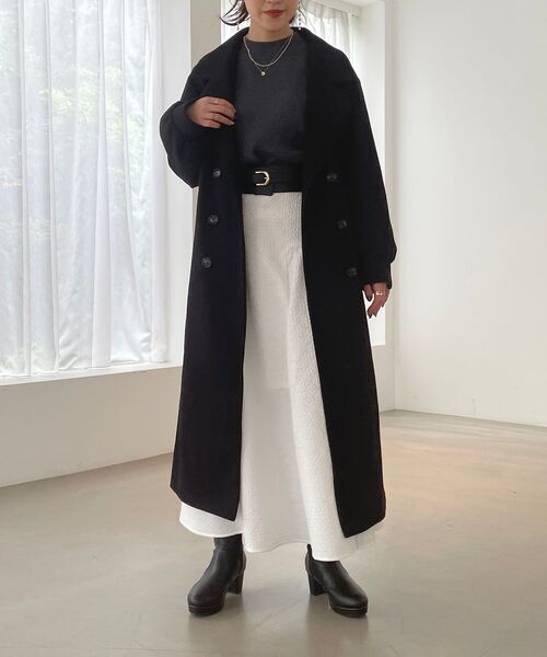 MAJESTIC LEGON（マジェスティックレゴン）の「バックデザインチェスターコート（チェスターコート・レディース・ブラック/アイボリー/モカ・SMALL/MEDIUM）」の11枚目の写真