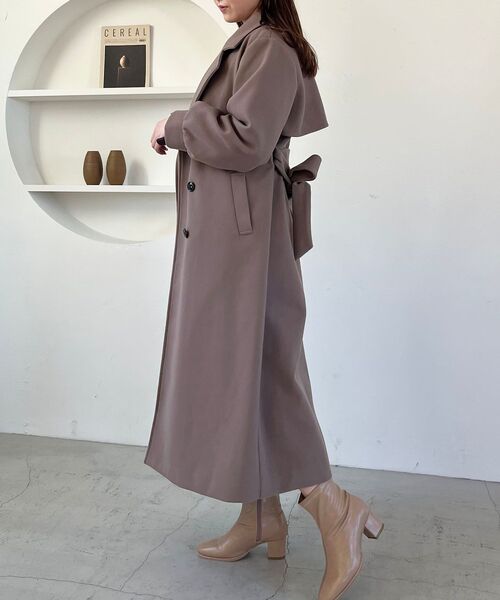 MAJESTIC LEGON（マジェスティックレゴン）の「バックデザインチェスターコート（チェスターコート・レディース・ブラック/アイボリー/モカ・SMALL/MEDIUM）」の20枚目の写真