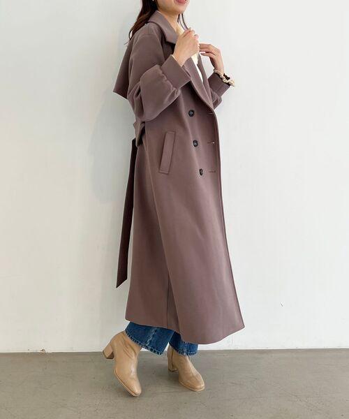 MAJESTIC LEGON（マジェスティックレゴン）の「バックデザインチェスターコート（チェスターコート・レディース・ブラック/アイボリー/モカ・SMALL/MEDIUM）」の8枚目の写真