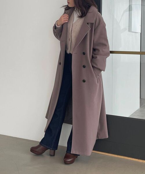 MAJESTIC LEGON（マジェスティックレゴン）の「バックデザインチェスターコート（チェスターコート・レディース・ブラック/アイボリー/モカ・SMALL/MEDIUM）」の18枚目の写真