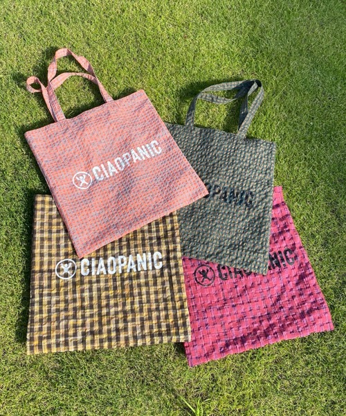CIAOPANIC（チャオパニック）の「CIAOPANICぽこぽこチェックトートバッグ（トートバッグ・レディース・グリーン/イエロー/サーモンピンク/ピンク・FREE）」の6枚目の写真