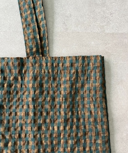 CIAOPANIC（チャオパニック）の「CIAOPANICぽこぽこチェックトートバッグ（トートバッグ・レディース・グリーン/イエロー/サーモンピンク/ピンク・FREE）」の13枚目の写真