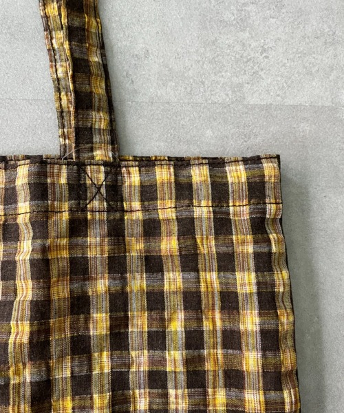 CIAOPANIC（チャオパニック）の「CIAOPANICぽこぽこチェックトートバッグ（トートバッグ・レディース・グリーン/イエロー/サーモンピンク/ピンク・FREE）」の19枚目の写真