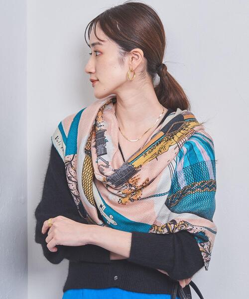 manipuri(マニプリ)の「【一部別注】<manipuri>W/SI ストール 22FW(ストール/ショール・レディース・オフホワイト/ターコイズブルー/クリーム/ライトピンク・FREE)」の4枚目の写真