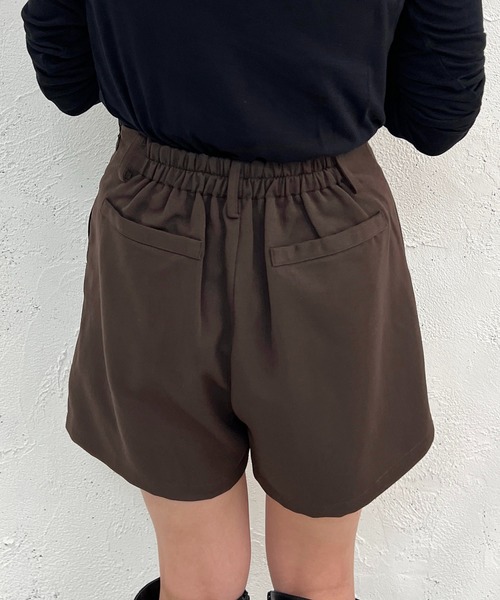 apres jour mignon(アプレジュールミニョン)の「ハイウエストショートパンツ【ZOZOTOWN限定アイテム】(その他パンツ・レディース・ダークブラウン/ベージュ系その他/ブラック・X-LARGE/フリー)」の15枚目の写真