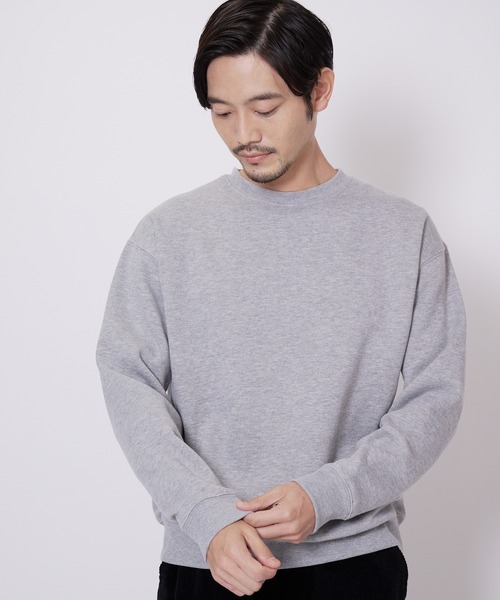 Blue Standard （ブルースタンダード）の「【BLUE STANDARD/ブルースタンダード】11oz 　裏起毛　クルー　トレーナー 　スウェット（スウェット・メンズ・ダークブルー/ホワイト/ブラック/オリーブ/杢グレー・SMALL/MEDIUM/LARGE/X-LARGE）」の4枚目の写真