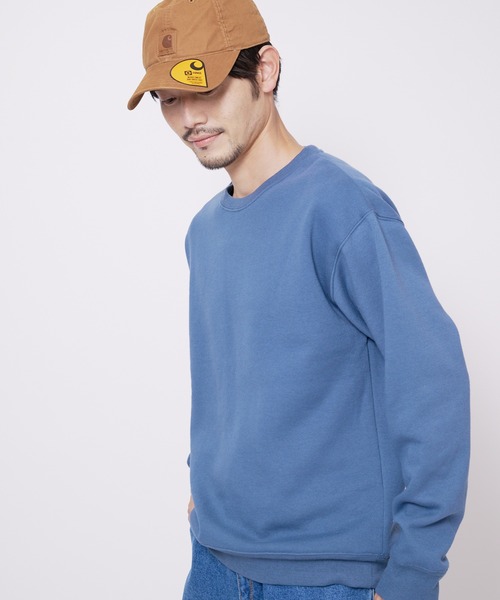 Blue Standard （ブルースタンダード）の「【BLUE STANDARD/ブルースタンダード】11oz 　裏起毛　クルー　トレーナー 　スウェット（スウェット・メンズ・ダークブルー/ホワイト/ブラック/オリーブ/杢グレー・SMALL/MEDIUM/LARGE/X-LARGE）」の5枚目の写真